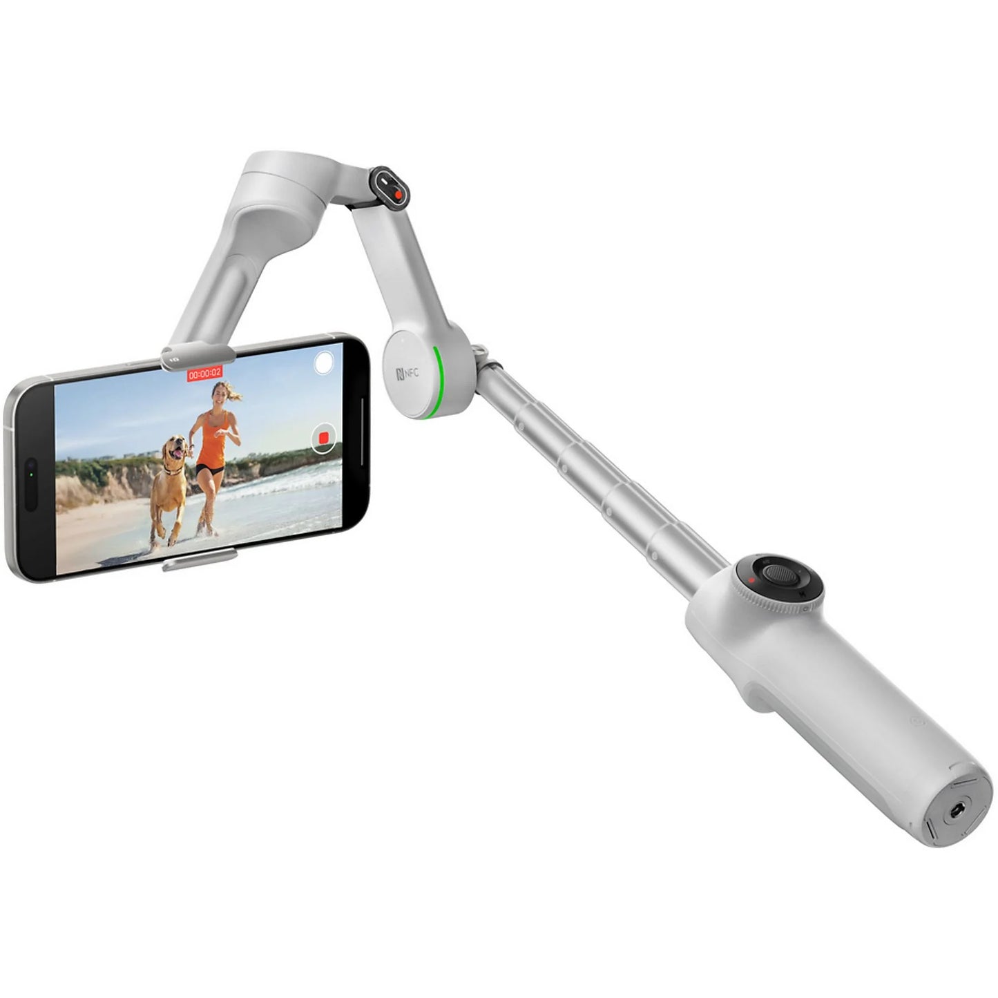 Insta360 Flow 2 Pro Creator Kit - Gimbal para Smartphone con IA, 10h Autonomía, Deep Track 4.0, Gris