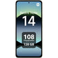 Xiaomi Redmi Note 14 (128 GB) en Verde Lima con 6 GB de RAM, pantalla 6.67" AMOLED FHD+, procesador MediaTek Helio G99-Ultra, y batería de 5500 mAh