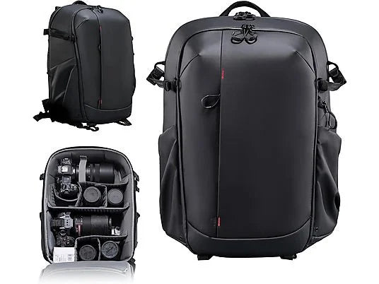 Mochila para cámara ULANZI BP09 - 22L, Soporte Trípode, Portátil 16", Acceso Rápido, Impermeable, Negro