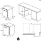 Lavavajillas integrable Candy Rapidó CI 3E7L0W2 - 60 cm, 13 servicios, 5 programas, Wi-Fi, motor Inverter