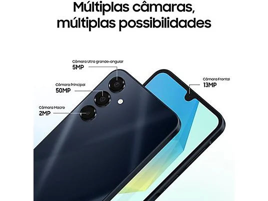 SAMSUNG Galaxy A16 5G (128 GB) en color Gris con 4 GB de RAM, pantalla LCD de 6.7" y batería de 5000 mAh