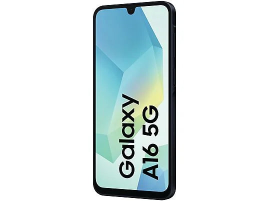 SAMSUNG Galaxy A16 5G (128 GB) en color Negro con 4 GB de RAM, pantalla LCD de 6.7", procesador Exynos 1330 (5 nm) y batería de 5000 mAh