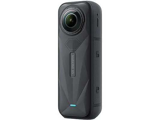 Cámara 360° INSTA360 X5 Esencial - 8K, 72 MP, IP68, 185 min Autonomía, Incluye Selfie Stick y Hub de Carga, Negro