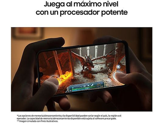 SAMSUNG Galaxy A16 LTE (128 GB) en Negro con 4 GB de RAM, pantalla Super AMOLED FHD+ de 6.7", procesador MediaTek Helio G99 Octa-core, y batería de 5000 mAh