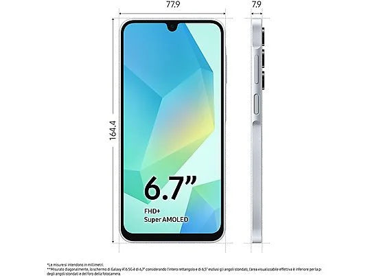 SAMSUNG Galaxy A16 5G (128 GB) en color Gris con 4 GB de RAM, pantalla LCD de 6.7" y batería de 5000 mAh