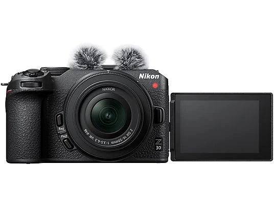 Cámara EVIL Nikon Z 30 Vlogger Kit - 4K UHD, 20.9MP, Objetivo NIKKOR 16-50mm, Negro