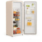 Frigorífico Retro CREATE 281L - 160 cm Alto, Una Puerta, Estilo Años 50, Beige