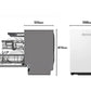 Lavavajillas integrable LG DB365TXS - 60 cm, 14 servicios, 10 programas, QuadWash™, inox
