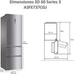 Frigorífico Combi Haier A3FE737CGJ - 371L, 200 cm Alto, No Frost, Motor Inverter, Cajones MyZone, Inox Antihuellas