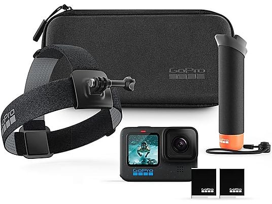 GoPro HERO12 Black + Bundle de Accesorios - 5.3K, HyperSmooth 6.0, HDR, Sumergible 10m, Negro