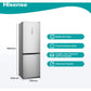 Frigorífico Combi Hisense RB390N4CCD - 304L, 186 cm Alto, No Frost, Compresor Inverter, Inox