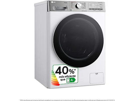 Lavadora LG F4WR9009A2W Serie 900 - 9 kg, 1400 rpm, AI Direct Drive™, TurboWash™360˚, Blanco