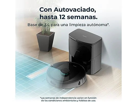 Robot Aspirador y Fregasuelos Cecotec Conga 9990 AI Spin Revolution - 4 en 1, 10000 Pa, Mopas Giratorias, Base de Autovaciado, Negro